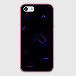 Чехол для iPhone 5/5S матовый Неоновая абстракция
