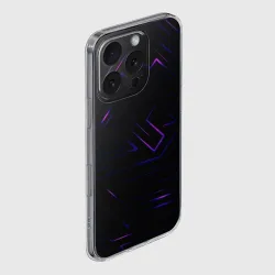 Чехол для iPhone 16 Pro силиконовый с защитой камеры Неоновая абстракция - фото 2