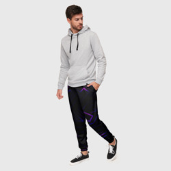 Мужские брюки 3D Неоновая абстракция - фото 2