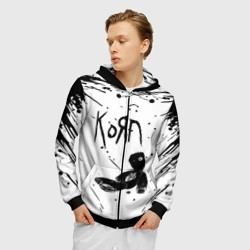 Мужская толстовка 3D на молнии Korn - фото 2