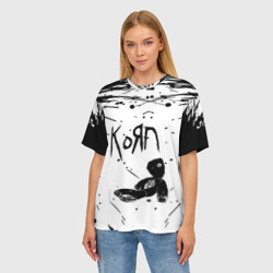 Женская футболка oversize 3D Korn - фото 2