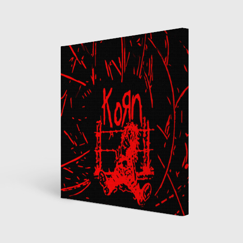 Холст квадратный Korn, цвет 3D печать