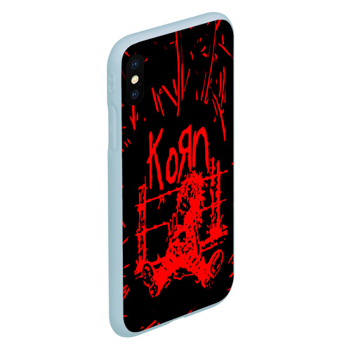 Чехол для iPhone XS Max матовый Korn, цвет голубой - фото 3