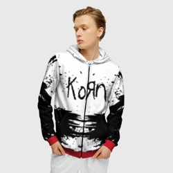 Мужская толстовка 3D на молнии Korn - фото 2
