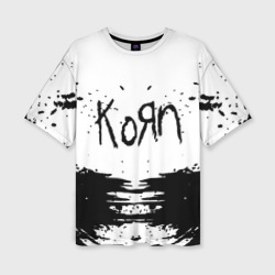 Женская футболка oversize 3D Korn