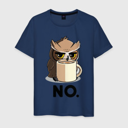 Мужская футболка хлопок Сова с кофе