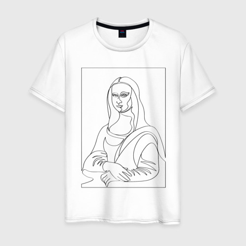 Мужская футболка хлопок Мона Лиза. Силуэт