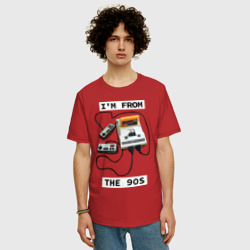 Мужская футболка хлопок Oversize Я из 90х - ретро консоль - фото 2