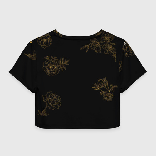 Женская футболка Crop-top 3D Шарм гейши, цвет 3D печать - фото 2