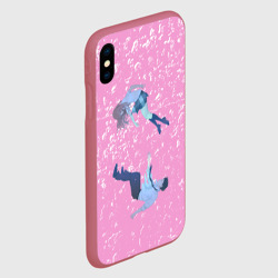 Чехол для iPhone XS Max матовый Нисимия и Ишида парят в воздухе - Форма голоса - фото 2
