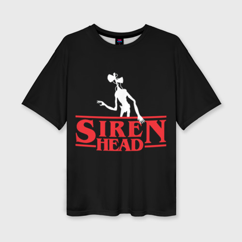 Женская футболка oversize 3D Siren Head, цвет 3D печать