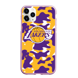 Чехол для iPhone 11 Pro Max матовый LA Lakers Лейкерс