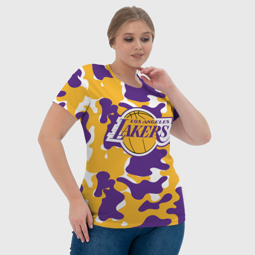 Женская футболка 3D LA Lakers Лейкерс, цвет 3D печать - фото 6