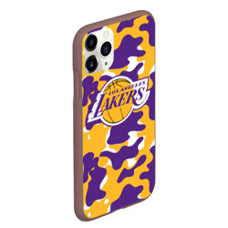 Чехол для iPhone 11 Pro Max матовый LA Lakers Лейкерс - фото 2