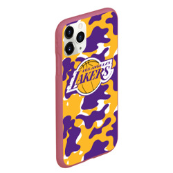 Чехол для iPhone 11 Pro Max матовый LA Lakers Лейкерс - фото 2