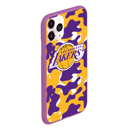 Чехол для iPhone 11 Pro Max матовый LA Lakers Лейкерс - фото 2