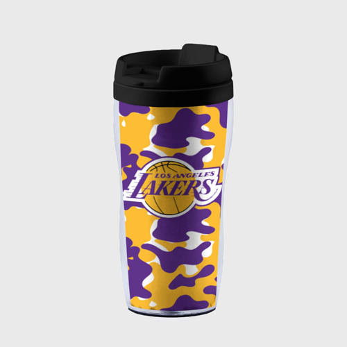 Термокружка-непроливайка LA Lakers Лейкерс, цвет черный