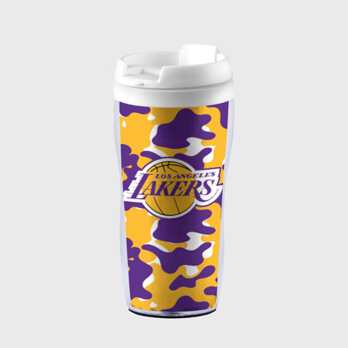 Термокружка-непроливайка LA Lakers Лейкерс, цвет белый