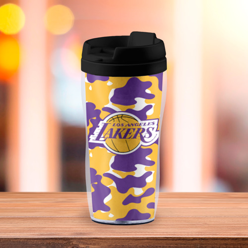 Термокружка-непроливайка LA Lakers Лейкерс, цвет черный - фото 3