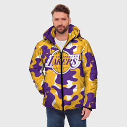 Мужская зимняя куртка 3D LA Lakers Лейкерс - фото 2