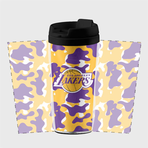 Термокружка-непроливайка LA Lakers Лейкерс, цвет черный - фото 2