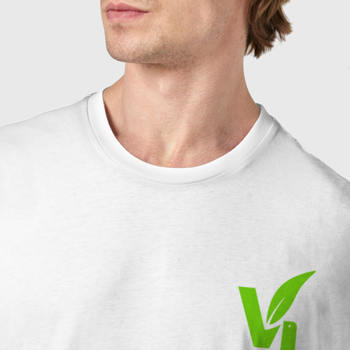 Мужская футболка хлопок Vegan Thug, цвет белый - фото 6