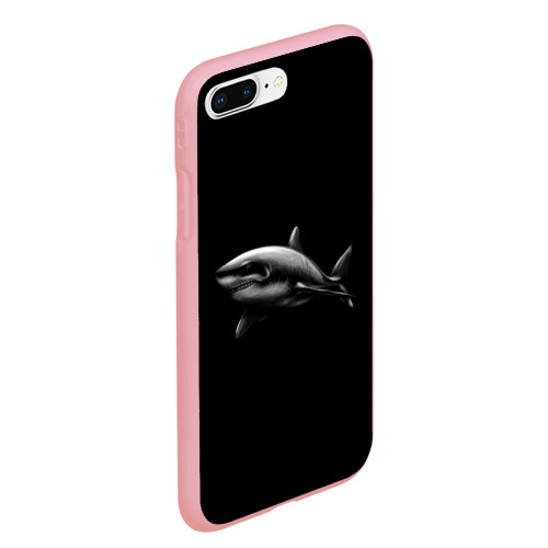 Чехол для iPhone 7Plus/8 Plus матовый с принтом Акула, вид сбоку #3
