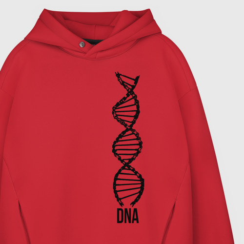 Мужское худи Oversize хлопок My DNA (Z), цвет красный - фото 4