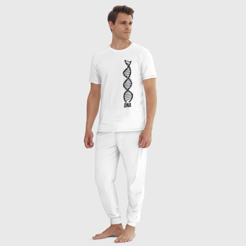 Мужская пижама хлопок My DNA (Z), цвет белый - фото 5