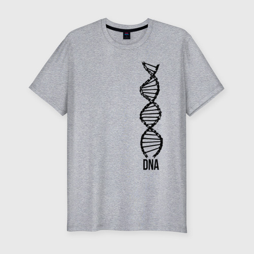 Мужская футболка хлопок Slim My DNA (Z), цвет меланж