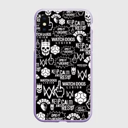 Чехол для iPhone XS Max матовый Watch dogs legion