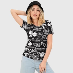 Женская футболка 3D Slim Watch dogs legion - фото 2