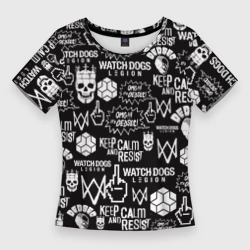 Женская футболка 3D Slim Watch dogs legion