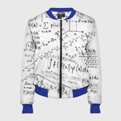 Женский бомбер 3D Формулы математические паттерн 