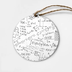 Деревянная игрушка круг Формулы математические паттерн 