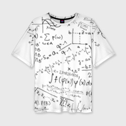 Женская футболка oversize 3D Мама,я математик!