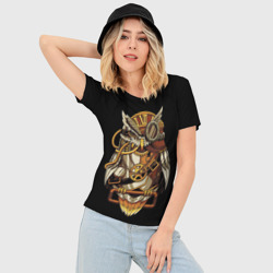 Женская футболка 3D Slim Сова с моноклем - фото 2