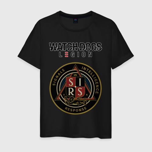 Мужская футболка хлопок S.I.R.S Watch Dogs Legion, цвет черный