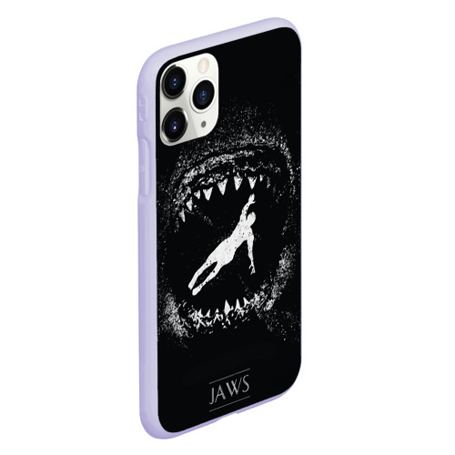 Чехол для iPhone 11 Pro матовый с принтом Челюсти JAWS, вид сбоку #3