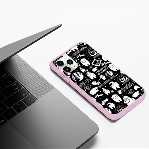 Чехол для iPhone 11 Pro Max матовый Among Us, цвет розовый - фото 5