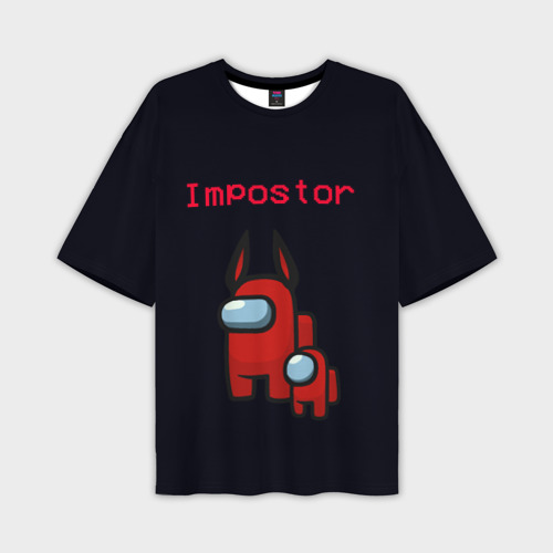 Мужская футболка oversize 3D Among us Impostor, цвет 3D печать