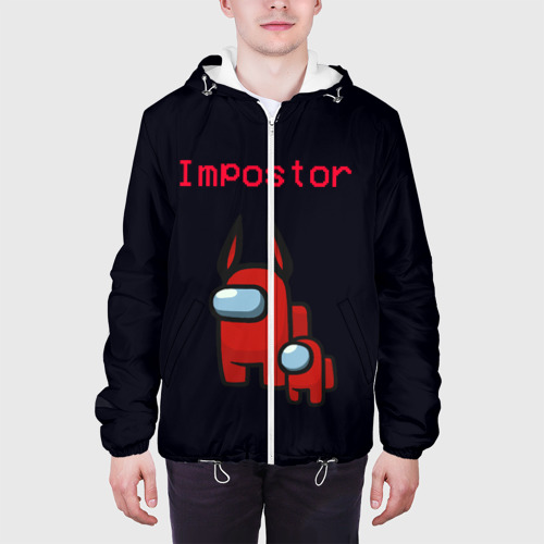 Мужская куртка 3D Among us Impostor, цвет 3D печать - фото 4
