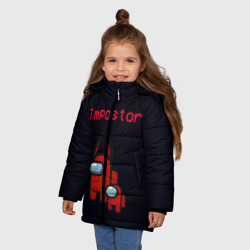 Зимняя куртка для девочек 3D Among us Impostor - фото 2