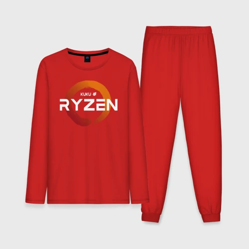 Мужская пижама с лонгсливом хлопок Kuku Ryzen v.2