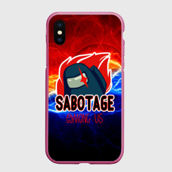 Чехол для iPhone XS Max матовый Among   us sabotage