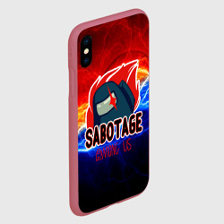 Чехол для iPhone XS Max матовый Among   us sabotage - фото 2