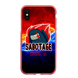 Чехол для iPhone XS Max матовый Among   us sabotage