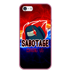 Чехол для iPhone 5/5S матовый Among   us sabotage