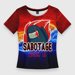 Женская футболка 3D Slim Among us sabotage