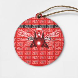 Деревянная игрушка круг Evangelion Eva 01 You can not